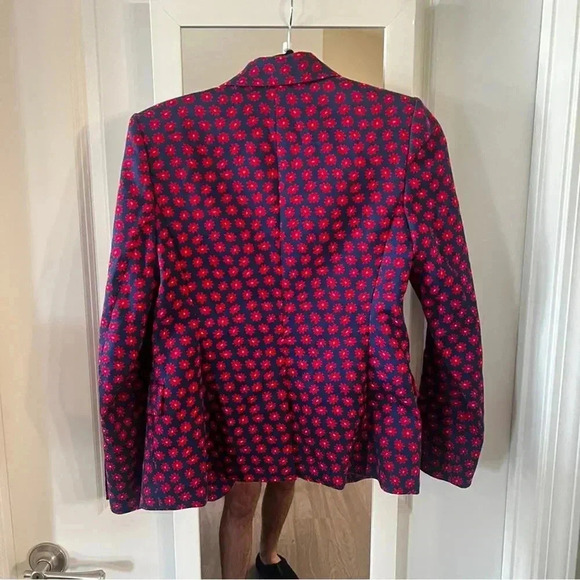 498 Alice + Olivia Greyson Double Button Blazer - Navy Multi - Picture 8 of 9